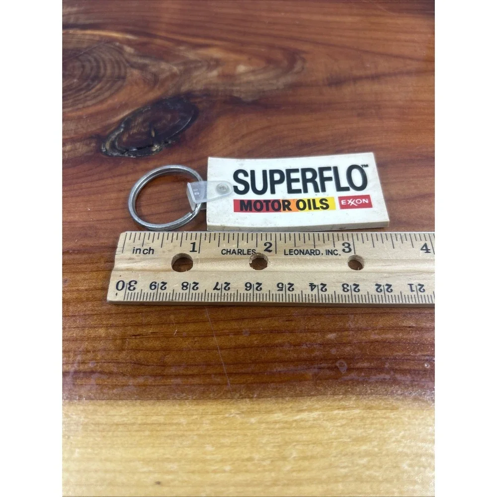 Vintage 3 1/2Exxon Superflo Motor Oil Key Chain